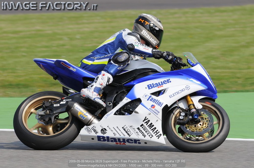 2009-05-09 Monza 0629 Supersport - Free Practice - Michele Pirro - Yamaha YZF R6